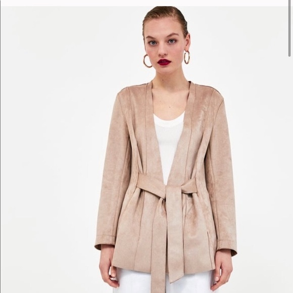 Zara suede tie jacket - Picture 2 of 5
